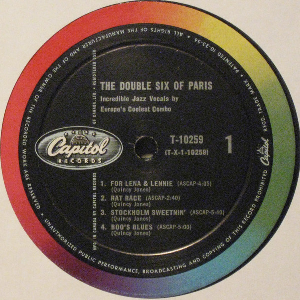 The Double Six Of Paris - The Double Six Of Paris | Capitol Records (T-10259) - 3 The Double Six Of Paris - The Double Six Of Paris | Capitol Records (T-10259) - 3