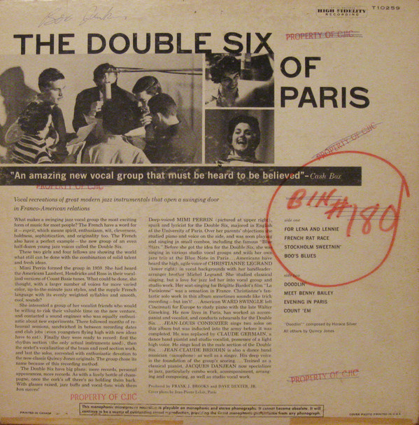 The Double Six Of Paris - The Double Six Of Paris | Capitol Records (T-10259) - 2 The Double Six Of Paris - The Double Six Of Paris | Capitol Records (T-10259) - 2