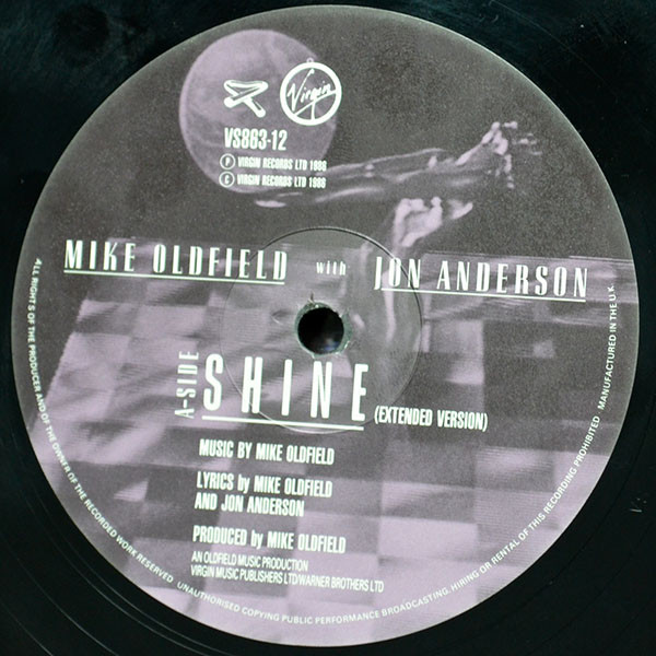 Mike Oldfield With Jon Anderson - Shine | Virgin (VS 863-12) - 3