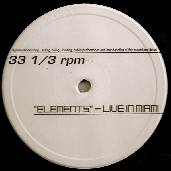 Danny Tenaglia / Lil Mo' Yin Yang - Elements (Live In Miami) / Reach (Tribalism 2001) | Not On Label (Danny Tenaglia) (none)