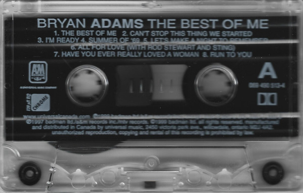 Bryan Adams - The Best Of Me | A&M Records (069 490 513-4) - 3