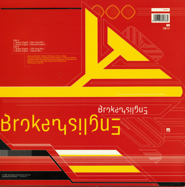 Sunscreem - Broken English | Sony Soho Square (658903 6) - 2