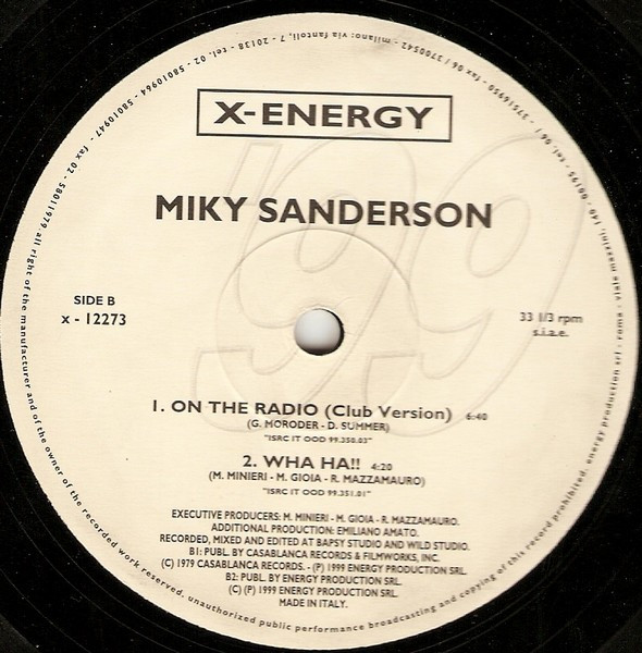Miki Sanderson - On The Radio | X-Energy Records (X-12273) - 3