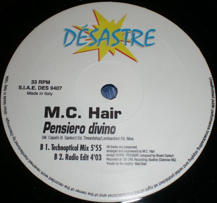 M.C. Hair - Pensiero Divino | Désastre Records (DES 9407) - 3 M.C. Hair - Pensiero Divino | Désastre Records (DES 9407) - 3
