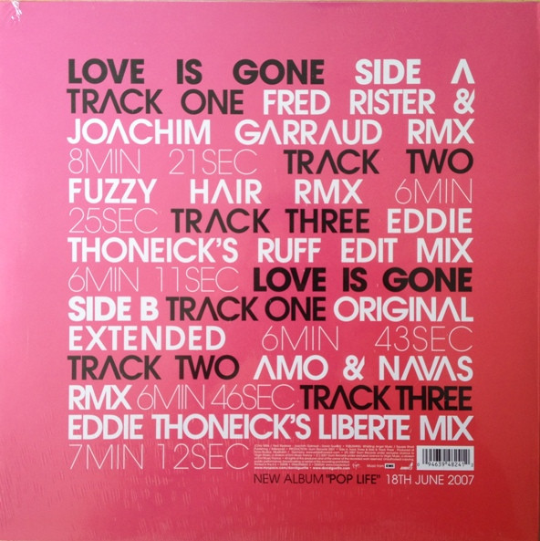 David Guetta / Chris Willis - Love Is Gone Remixes | Virgin Music (0 94639 48241 2) - 2 David Guetta / Chris Willis - Love Is Gone Remixes | Virgin Music (0 94639 48241 2) - 2