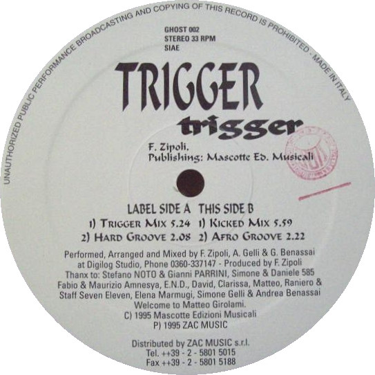 Trigger - Trigger | Ghost Records (GHOST 002) - 3 Trigger - Trigger | Ghost Records (GHOST 002) - 3