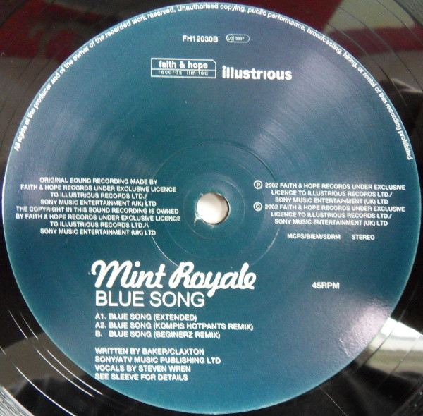 Mint Royale - Blue Song | Faith & Hope Records Limited (FH12030) - 3