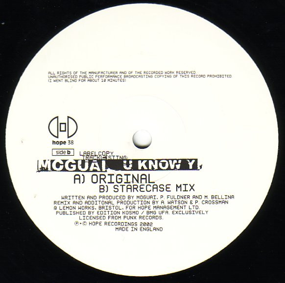 Moguai - U Know Y | Hope Recordings (HOPE 038) - 4 Moguai - U Know Y | Hope Recordings (HOPE 038) - 4