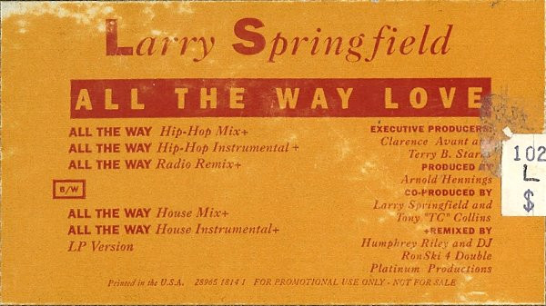 Larry Springfield - All The Way Love | Tabu Records (28965 1814 1)
