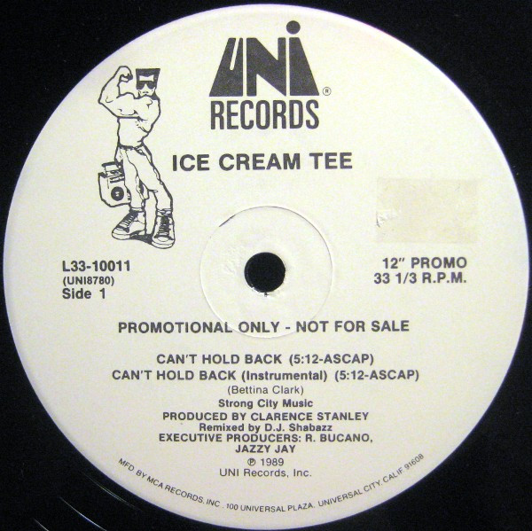 Ice Cream Tee - Can't Hold Back | UNI Records (L33-10011)