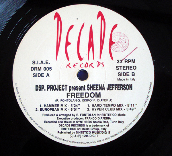 DSP. Project Present Sheena Jefferson - Freedom | Decade Records (DRM 005) - 4 DSP. Project Present Sheena Jefferson - Freedom | Decade Records (DRM 005) - 4