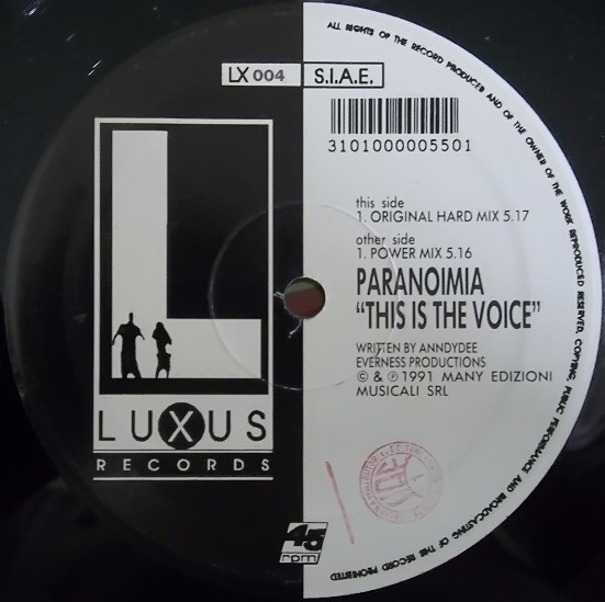 Paranoimia - This Is The Voice | Luxus Records (LX 004) - 2 Paranoimia - This Is The Voice | Luxus Records (LX 004) - 2