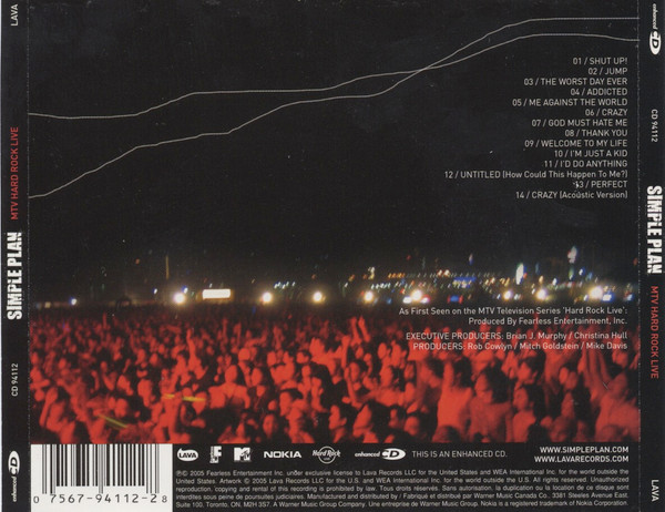Simple Plan - MTV Hard Rock Live | Lava (CD 94112) - 2