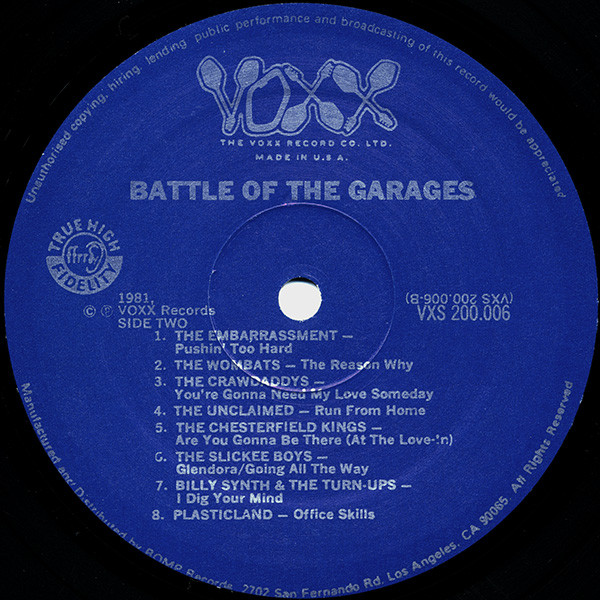 Various - Battle Of The Garages | Voxx Records (VXS 200.006) - 4