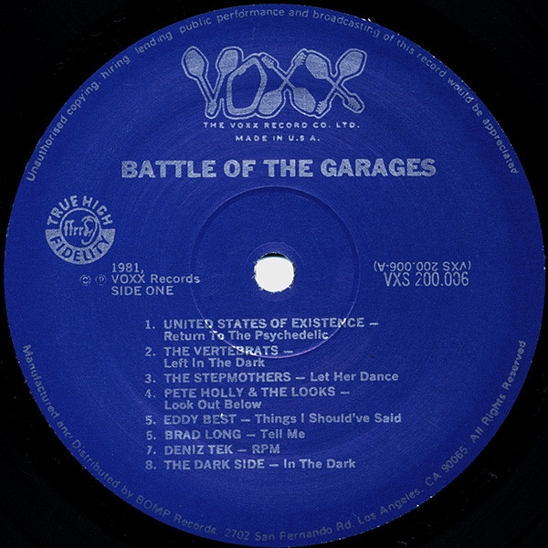 Various - Battle Of The Garages | Voxx Records (VXS 200.006) - 3