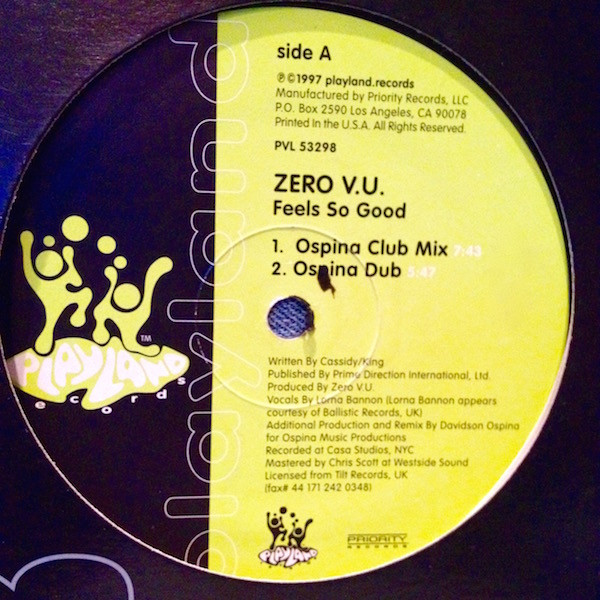 Zero V.U. - Feels So Good | Playland Records (PVL 53298 / SPRO 30220) - main Zero V.U. - Feels So Good | Playland Records (PVL 53298 / SPRO 30220) - main