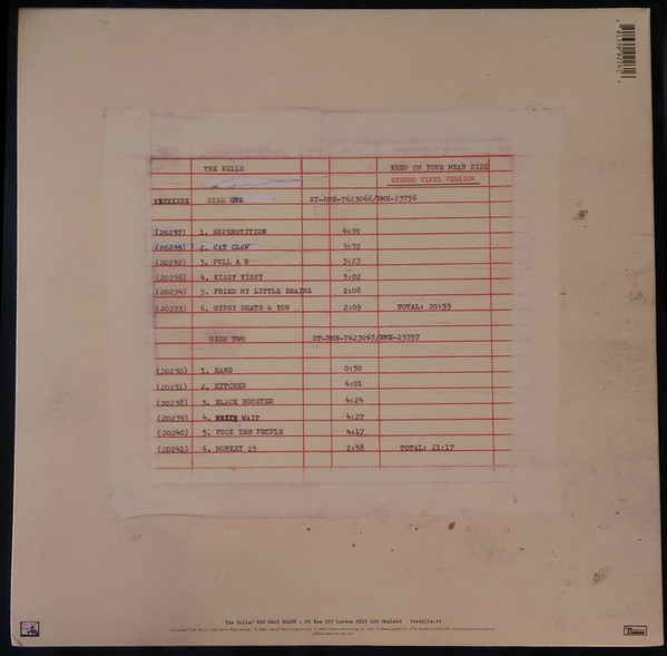 The Kills - Keep On Your Mean Side | Domino (DNO226) - 3 The Kills - Keep On Your Mean Side | Domino (DNO226) - 3