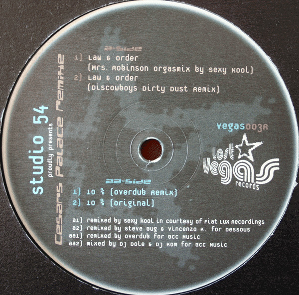 Studio 54 - Life At Cesars Palace Remixes | Lost Vegas (vegas003r) - main
