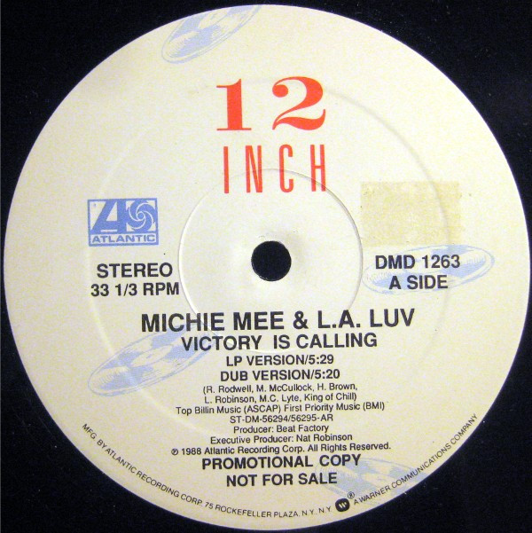 Michie Mee & L.A. Luv - Victory Is Calling / On This Mic | Atlantic (DMD 1263) - main Michie Mee & L.A. Luv - Victory Is Calling / On This Mic | Atlantic (DMD 1263) - main