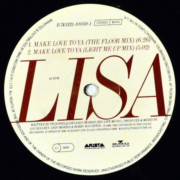 Lisa Stansfield - Set Your Loving Free | Arista (74321 10058 1) - 4