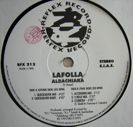 Lafolla - Albachiara | Reflex Records (RFX 212) - 3 Lafolla - Albachiara | Reflex Records (RFX 212) - 3