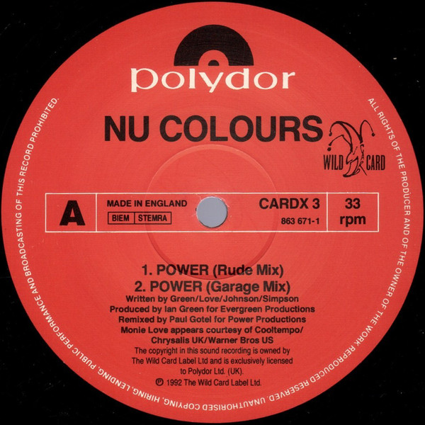 Nu Colours - Power | Wildcard (CARDX 3) - 3 Nu Colours - Power | Wildcard (CARDX 3) - 3