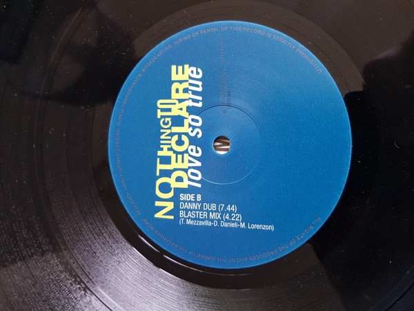 Nothing To Declare - Love So True | Crossover Records (CROSS 009) - 2 Nothing To Declare - Love So True | Crossover Records (CROSS 009) - 2