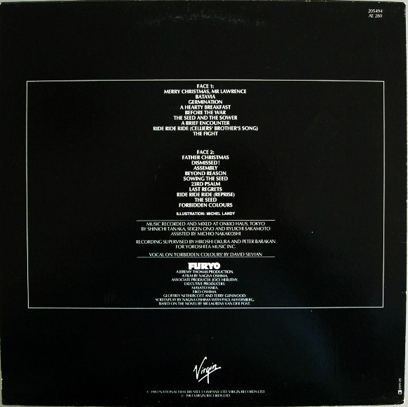 Ryuichi Sakamoto - Furyo - Bande Originale Du Film | Virgin (205494) - 2 Ryuichi Sakamoto - Furyo - Bande Originale Du Film | Virgin (205494) - 2