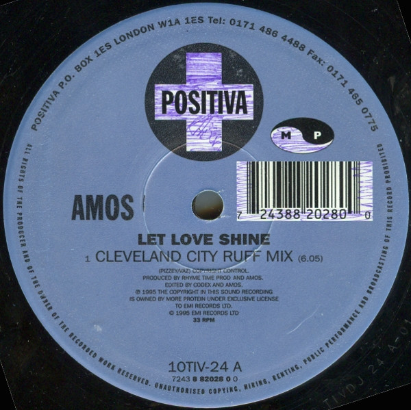 Amos - Let Love Shine (Two The Hard Way) (The Cleveland City Dubs) | Positiva (10TIV-24) - 3