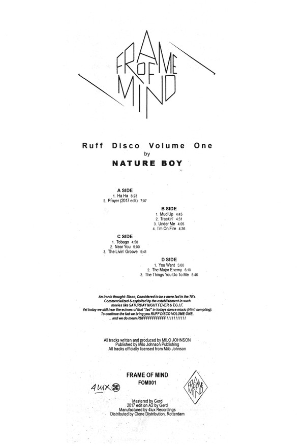 Nature Boy - Ruff Disco Volume One | Frame Of Mind (FOM001) - 2