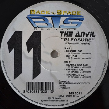 The Anvil - Pleasure | Back To Space Records (BTS 2011) - main