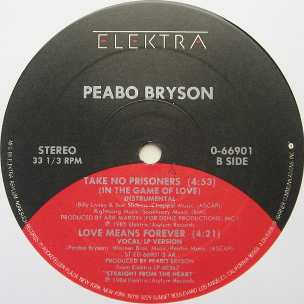 Peabo Bryson - Take No Prisoners (In The Game Of Love) | Elektra (0-66901) - 3