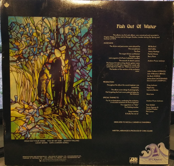 Chris Squire - Fish Out Of Water | Atlantic (SD 18159) - 2