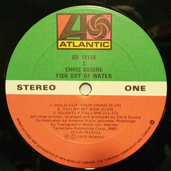 Chris Squire - Fish Out Of Water | Atlantic (SD 18159) - 3