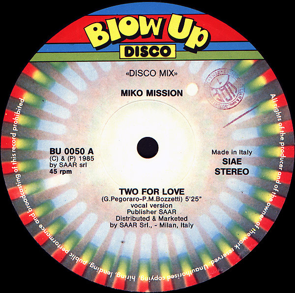 Miko Mission - Two For Love | Blow Up Disco (BU 0050) - 4