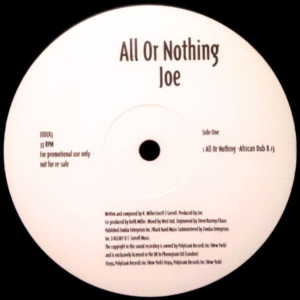 Joe - All Or Nothing | PolyGram (JODJX3) - 2