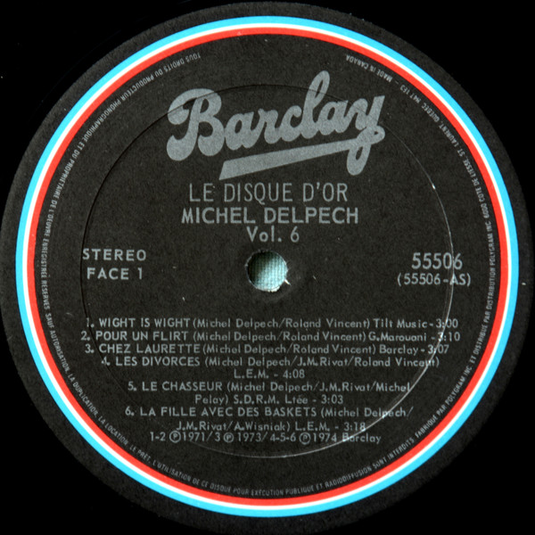 Michel Delpech - Le Disque D'Or | Barclay (55506) - 3 Michel Delpech - Le Disque D'Or | Barclay (55506) - 3