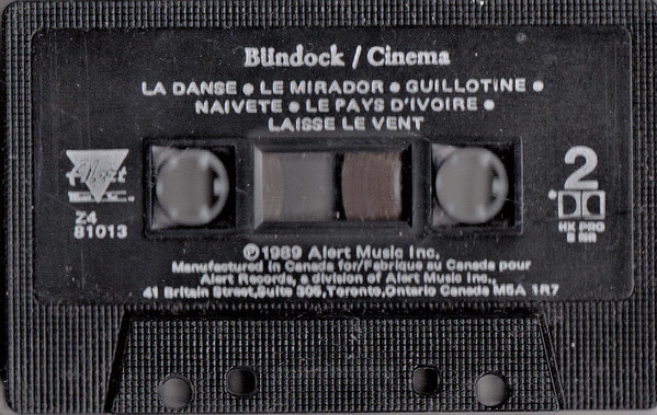 Bundock - Cinéma | Alert Records (Z4-81013) - 4 Bundock - Cinéma | Alert Records (Z4-81013) - 4