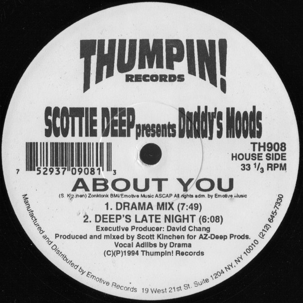 Scottie Deep Presents Daddy's Moods - C.H.A.N.T.S. / About You | Thumpin! Records (TH908) - 2