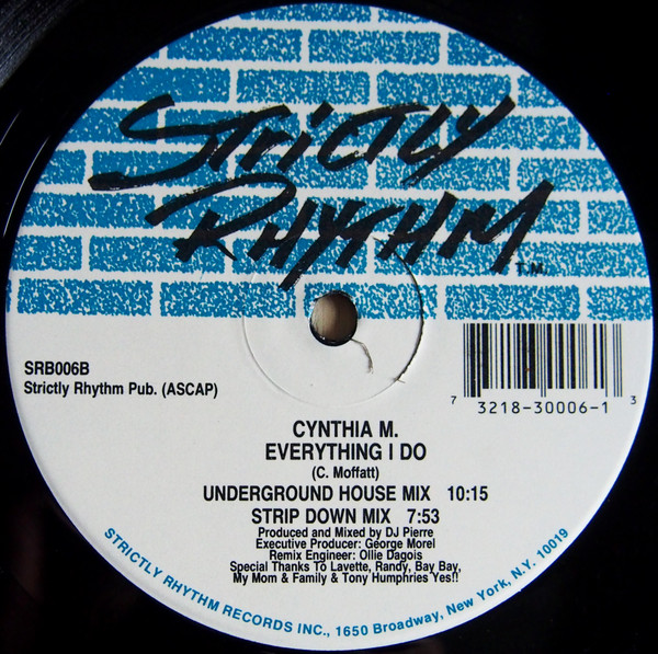 Cynthia M. - Everything I Do | Strictly Rhythm (SRB006) - main