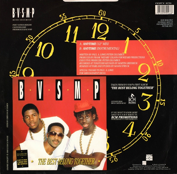 B.V.S.M.P. - Anytime | Debut Edge Records (DEBTX 3056) - 2