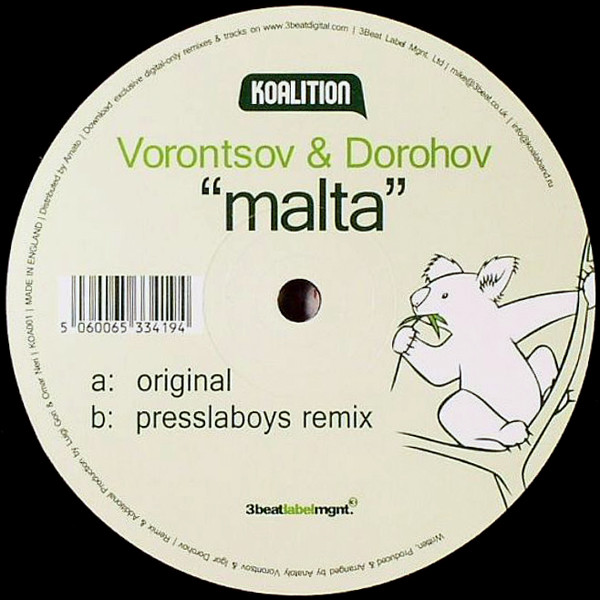 Vorontsov & Dorohov - Malta | Koalition Records (KOA001) - 2