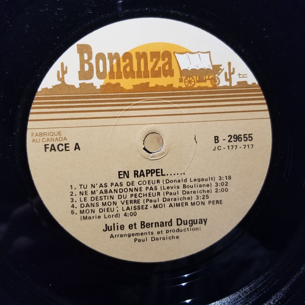Julie Et Bernard Duguay - En Rappel... | Bonanza (B 29655) - 3 Julie Et Bernard Duguay - En Rappel... | Bonanza (B 29655) - 3