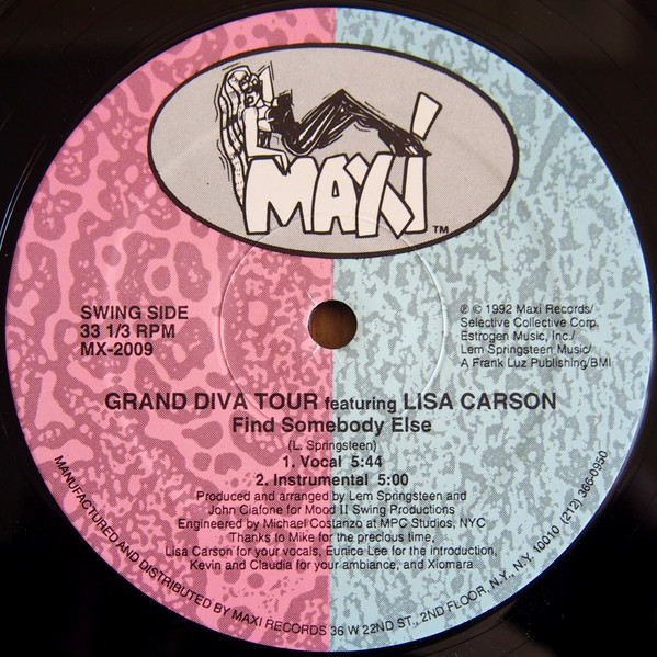 Grand Diva Tour  &  Lisa Carson - Find Somebody Else | Maxi Records (MX-2009) - main