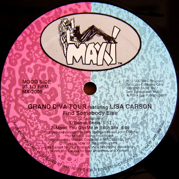 Grand Diva Tour  &  Lisa Carson - Find Somebody Else | Maxi Records (MX-2009) - 2