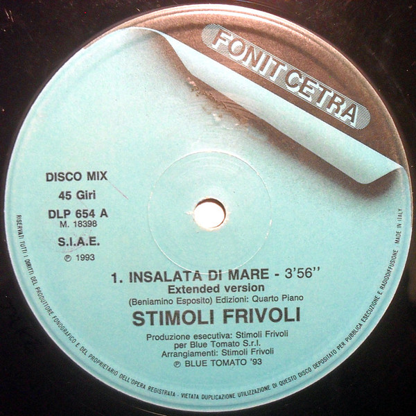 Stimoli Frivoli - Insalata Di Mare | Fonit Cetra (DLP 654)