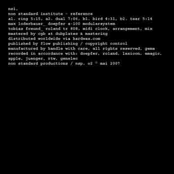 nsi. - Reference | Non Standard Productions (nsp 02) - main nsi. - Reference | Non Standard Productions (nsp 02) - main