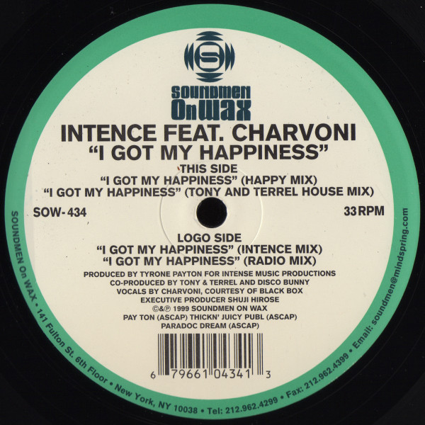 Intence Feat. Charvoni - I Got My Happiness | Soundmen On Wax (SOW-434)