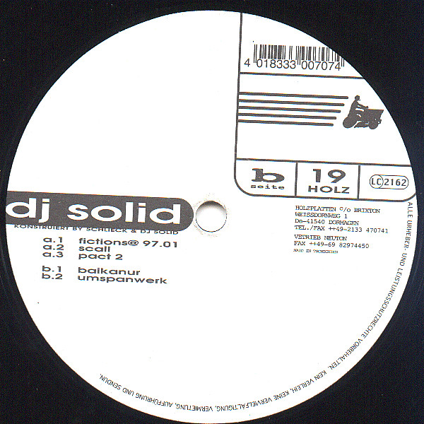 DJ Solid - Fictions@97.01 | Holzplatten (HOLZ 19) - 2