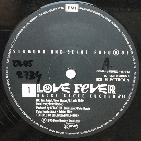 Sigmund Und Seine Freunde - Love Fever | EMI Electrola (1C 060-2 03825 6) - 3 Sigmund Und Seine Freunde - Love Fever | EMI Electrola (1C 060-2 03825 6) - 3